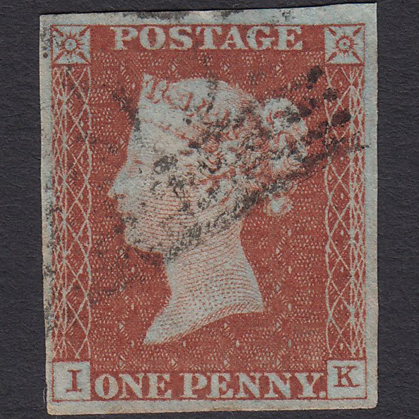 GB QV 1841 1d Red-brown (Plate 34) SG8-B1(1) IK FU 4M Scotland Late Usage