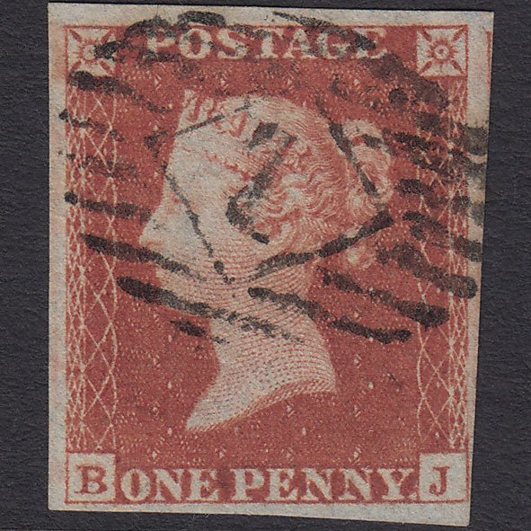 GB QV 1841 1d (Plate 171) SG8-B2(1) BJ FU 4M London IS Scissor Cut