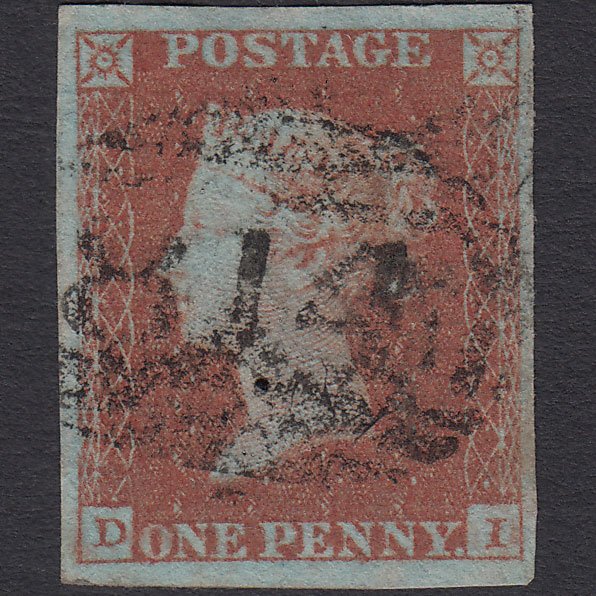 GB QV 1841 1d (Plate 109) SG8-B1(1) DI FU 4 Good Margins Truro 814