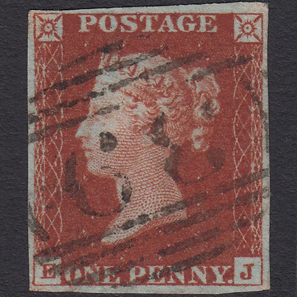 GB QV 1841 1d Deep Red-brown (Plate 51) SG10-B1(4) EJ GU 4M Aylsham 39
