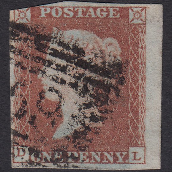 GB QV 1841 1d Red-brown (Plate 97) SG8-B1(1) DL GU 3 Margins Scotland