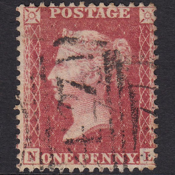 GB QV 1857 1d Rose-red (Plate 44) SG40-C10(1) NL GU Bangor 47