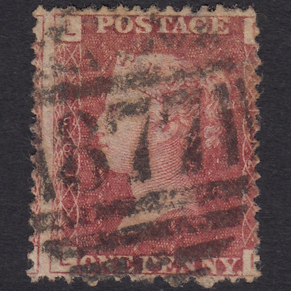 GB QV 1864 1d (Plate 192) SG44-G1(2) LL GU Whitehaven 877 Large Misperf