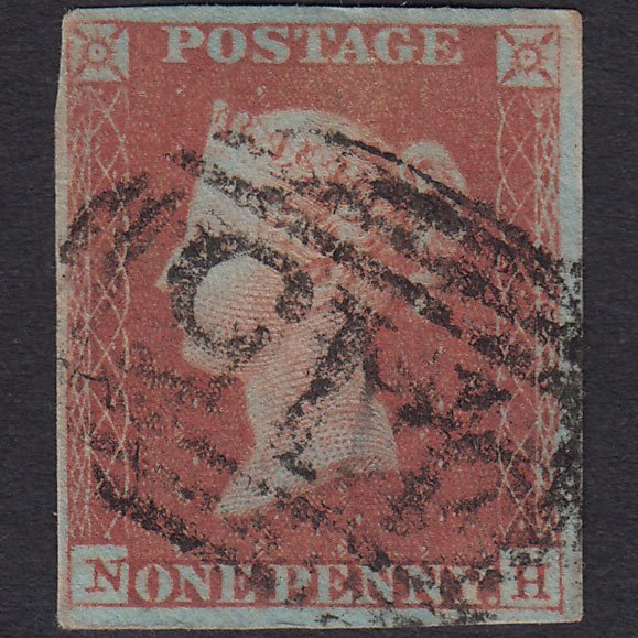 GB QV 1841 1d Red-brown (Plate 77) SG8-B1(1) NH FU 4M Kidderminster 415