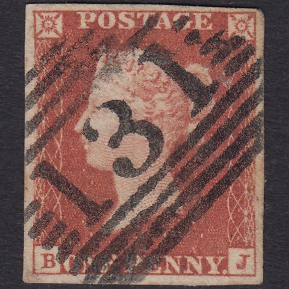 GB QV 1841 1d (Plate 94) SG8-B1(1) BJ FU 4 Good Margins Edinburgh 131