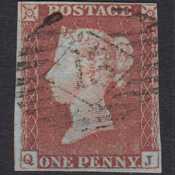 GB QV 1841 1d Red-brown (Plate 78) SG8-B1(1) QJ GU 3 Margins London IS 13