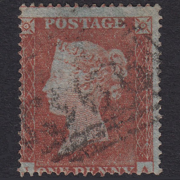 GB QV 1854 1d Red-Brown SG17-C1(1) JA GU Hindon 366