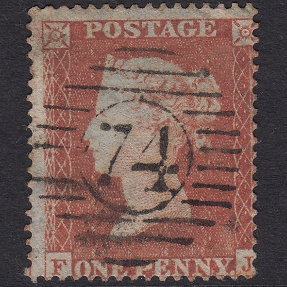 GB QV 1854 1d Red-Brown Plate 171 SG17-C1(1) FJ GU 74