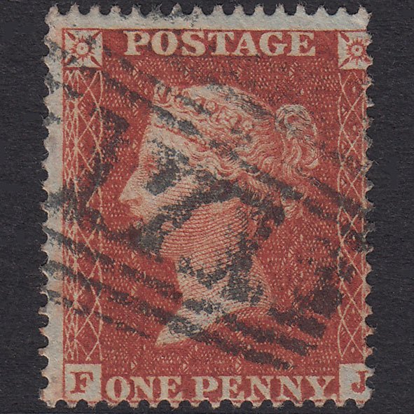 GB QV 1855 1d Plate 6 SG21-C4(1) FJ VFU Blue-Black Haddington 171