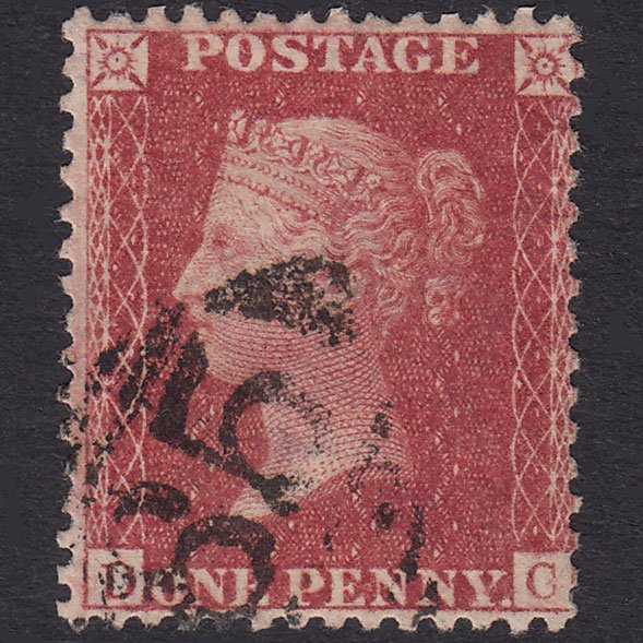 GB QV 1857 1d Rose-Red Plate 61 SG40-C10(1) DC FU Ireland