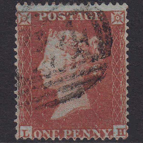 GB QV 1854 1d Red-Brown Plate 179 SG17-C1(1) LH FU Bristol 134