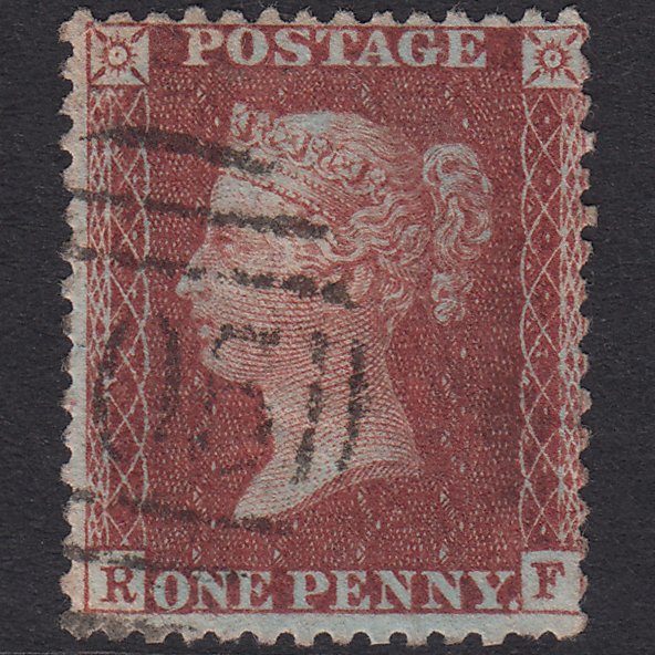 GB QV 1856 1d Plum Plate 30 SG31-C8(3) RF GU Wolverhampton 905 Spoon