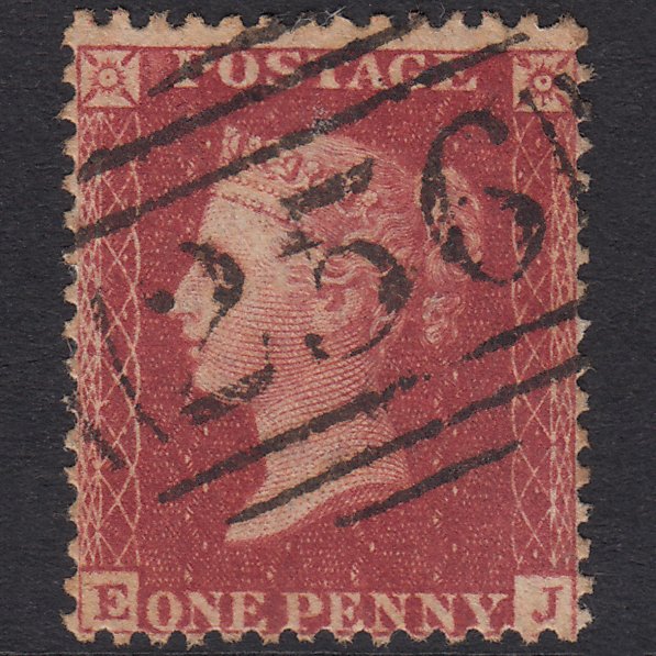 GB QV 1857 1d Rose-Red Plate 52 SG40-C10(1) EJ GU Dorchester 256