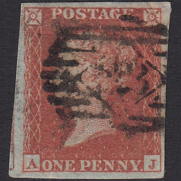 GB QV 1841 1d Plate 166 SG8-B2(1) AJ GU Missing Imprimatur 4M London