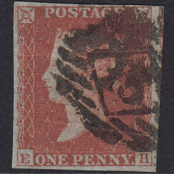GB QV 1841 1d Red-Brown Plate 168 SG8-B2(1) EH PU 4M London IS Cancel