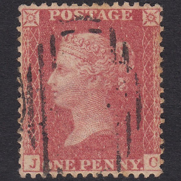 GB QV 1857 1d Pale Rose Plate 34 SG39-C10(3) JC GU
