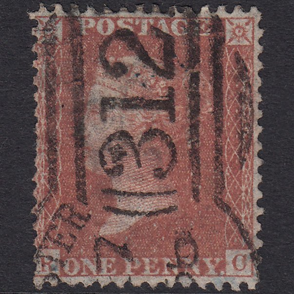 R48_34 GB QV 1856 1d Red-Brown Plate 32 SG29-C8(1) RC GU Gloucester 312 Spoon