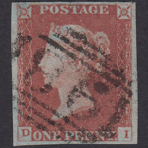 GB QV 1841 1d Red-Brown Plate 81 SG8-B1(1) DI FU 4 Margins Blackburn 98