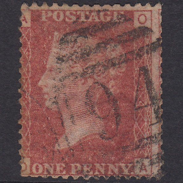 GB QV 1864 1d Rose-Red Plate 224 SG43-G1(1) OA GU Boston 94