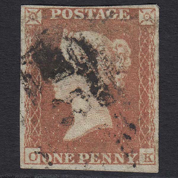 GB QV 1841 1d Red-brown (Plate 97) (SG8) 'OK' GU 4 Margins
