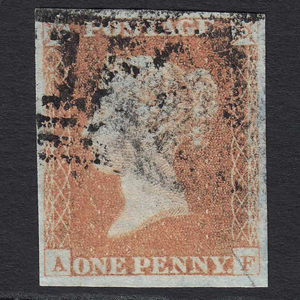 GB QV 1841 1d Orange-brown (Plate 88) SG12 AF GU 4M Missing Imprimatur