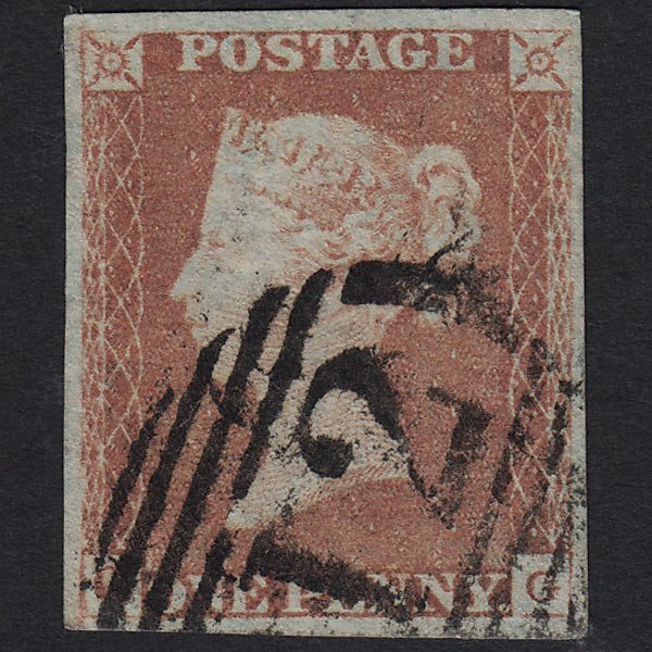 GB QV 1841 1d Red-brown (Plate 80) SG8-B1(1) QG FU 4M Imperf