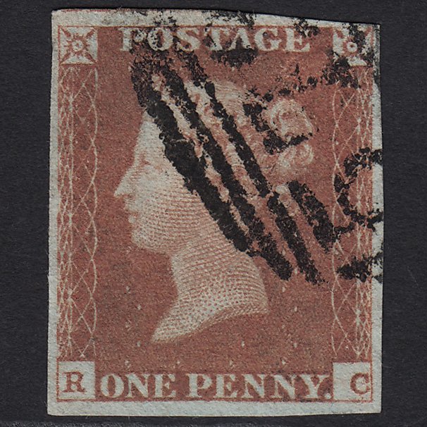 GB QV 1841 1d Red-brown (Plate 85) SG8-B1(1) RC FU 4 Margins