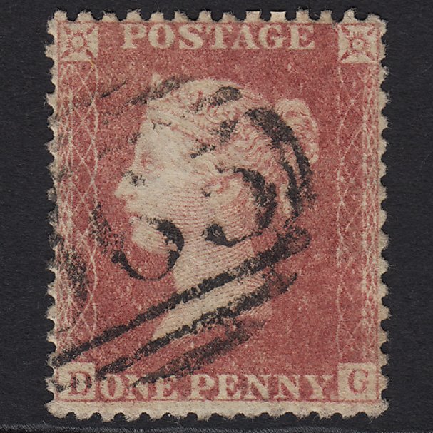 GB QV 1857 1d Rose-red (Plate 43) SG40-C10(1) DG FU