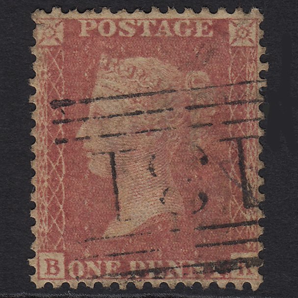 GB QV 1857 1d Rose-red (Plate 62) SG40-C10(1) BK GU Edinburgh 131