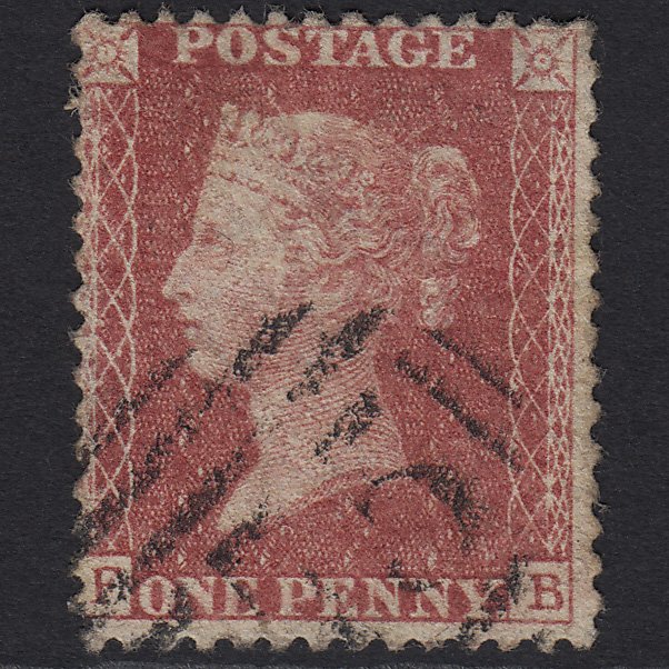 GB QV 1857 1d Rose-red (Plate 66) SG40-C10(1) FB FU