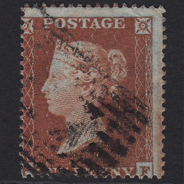 GB QV 1854 1d Red-brown (Plate 195) SG17-C1(1) PF GU in Scotland