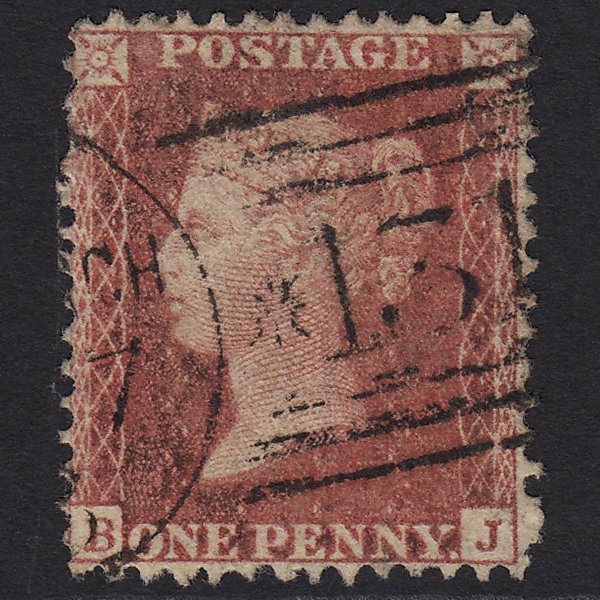 GB QV 1857 1d Rose-red (Plate 48) SG40-C10(1) BJ FU Edinburgh 131