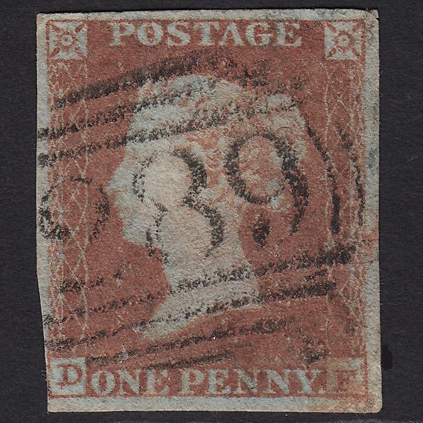 GB QV 1841 1d Red-brown (Plate 89) SG8-B1(1) DF GU Walsingham 289 4M Imperf