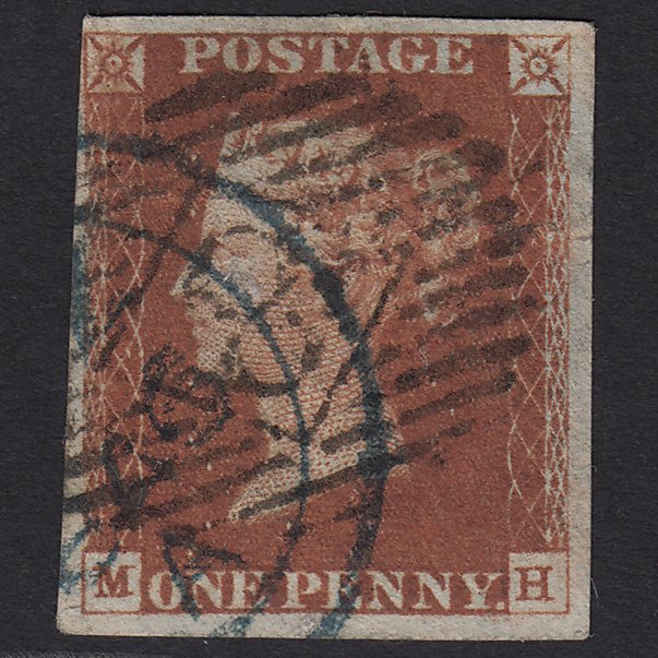 GB QV 1841 1d Red-brown (Plate 64) SG8-B1(1) MH FU Blue Circular Cancel