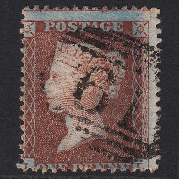 GB QV 1855 1d Red-brown (Plate 1) C6(1) JL FU Bedford 61 Missing Imprimatur