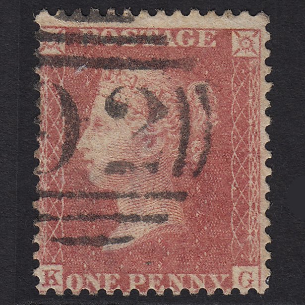 GB QV 1857 1d Pale Rose (Plate 47) SG39-C10(3) KG FU