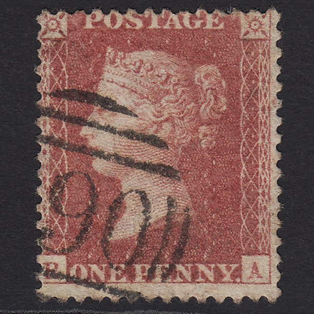 GB QV 1857 1d Rose-red SG40-C10(1) RA GU