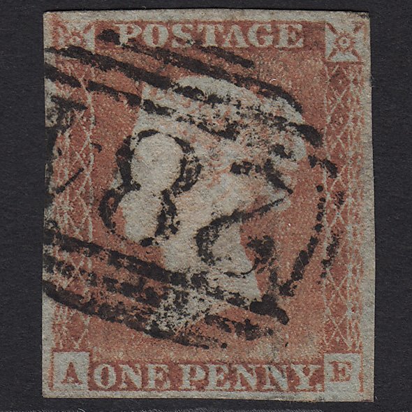 GB QV 1841 1d (Plate 67) SG9-B1(3) AE FU Evesham 284 4M Missing Imprimatur