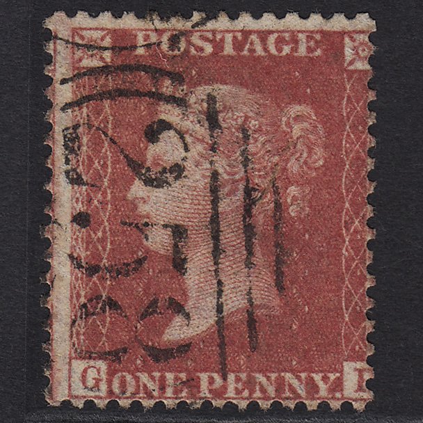 GB QV 1857 1d Rose-red (Plate 47) SG40-C10(1) GH FU Dover 258 Misperf