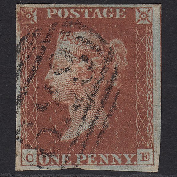 GB QV 1841 1d Red-brown (Plate 57) SG8-B1(1) CE FU