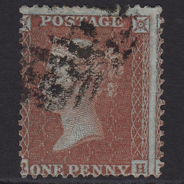GB QV 1855 1d Red-brown (Plate 21) SGC6(1) RH GU Large Misperf
