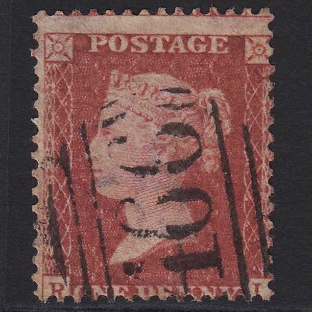 GB QV 1857 1d Rose-red SG40-C10(1) FU Liverpool 466 Misperf