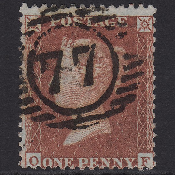 GB QV 1855 1d Red-brown (Plate 203) SG22-C2(1) OF GU London D&S 77