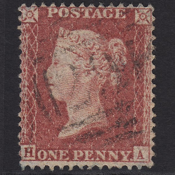 GB QV 1857 1d Rose-red (Plate 55) SG40-C10(1) HA FU