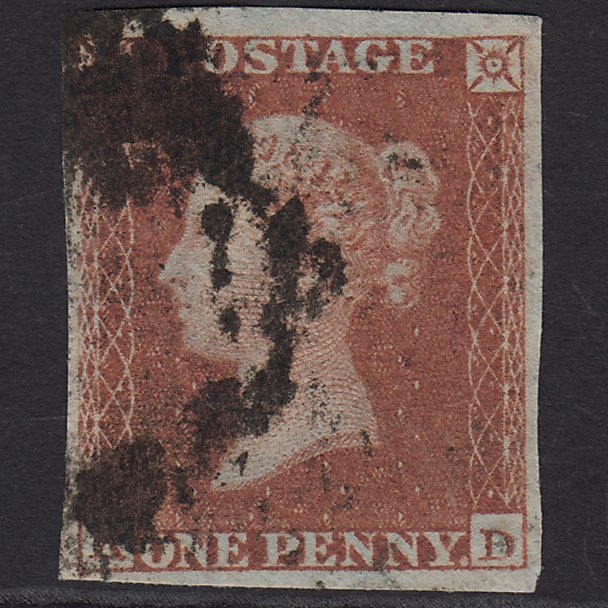 GB QV 1841 1d Red-brown (Plate 157) SG8-B2(1) KD GU 4 Margins