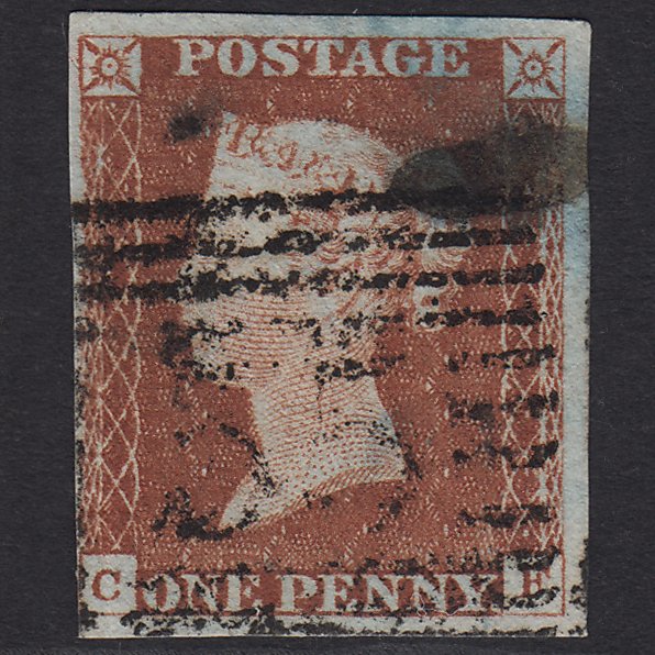 GB QV 1841 1d Red-brown (Plate 37) SG8-B1(1) CF GU 4 Margins Scotland