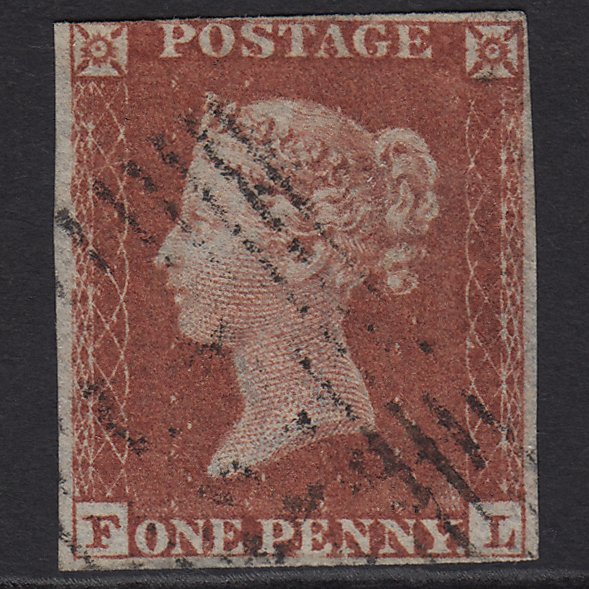 GB QV 1841 1d (Plate 160) SG8-B2(1) FL FU nr 4 Margins Scotland Light Cancel