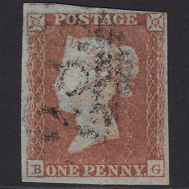 GB QV 1841 1d Red-brown (Plate 112) SG8-B1(1) BG FU 4 Margins