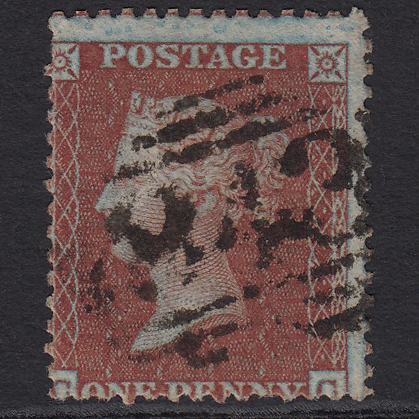 GB QV 1855 1d Red-brown (Plate 20) SG24-C3(1) Framed Reverse CC GU Misperf