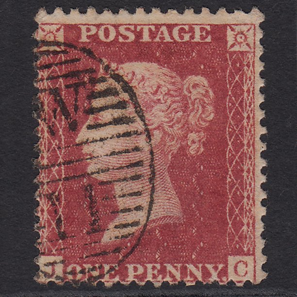GB QV 1857 1d Rose-red (Plate 46) SG40-C10(1) JC FU London D&S W11